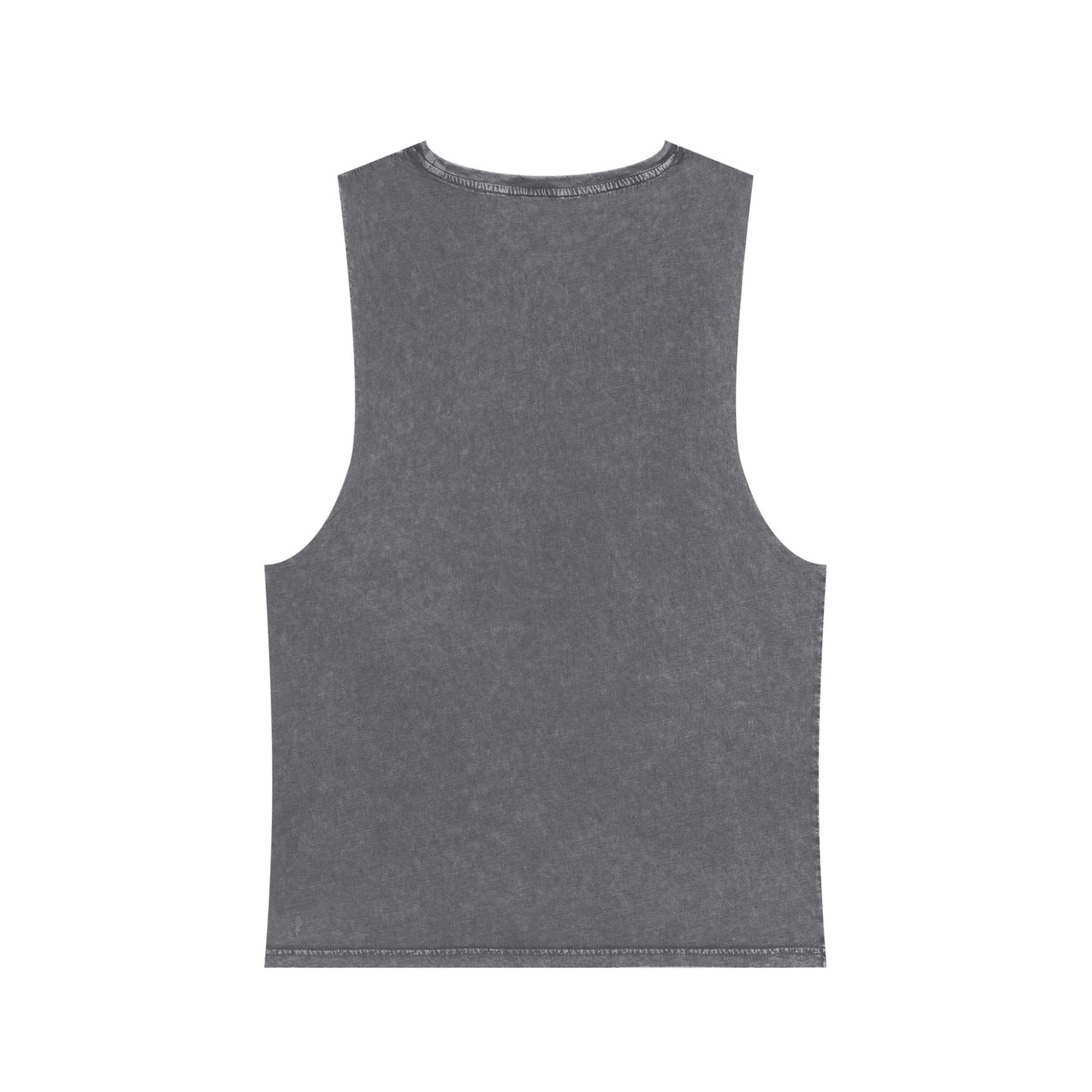 Unisex Stonewash Tank Top with Mountain Design