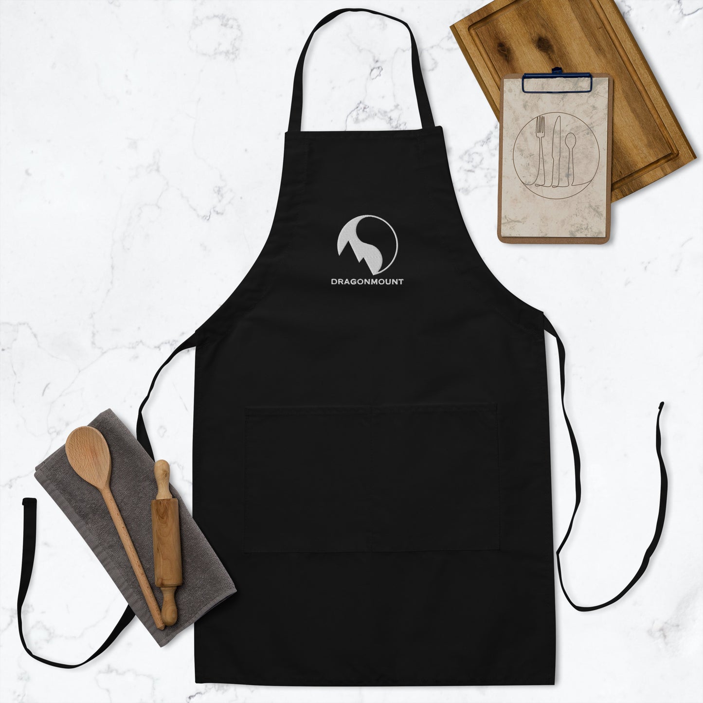 Dragonmount Embroidered Apron