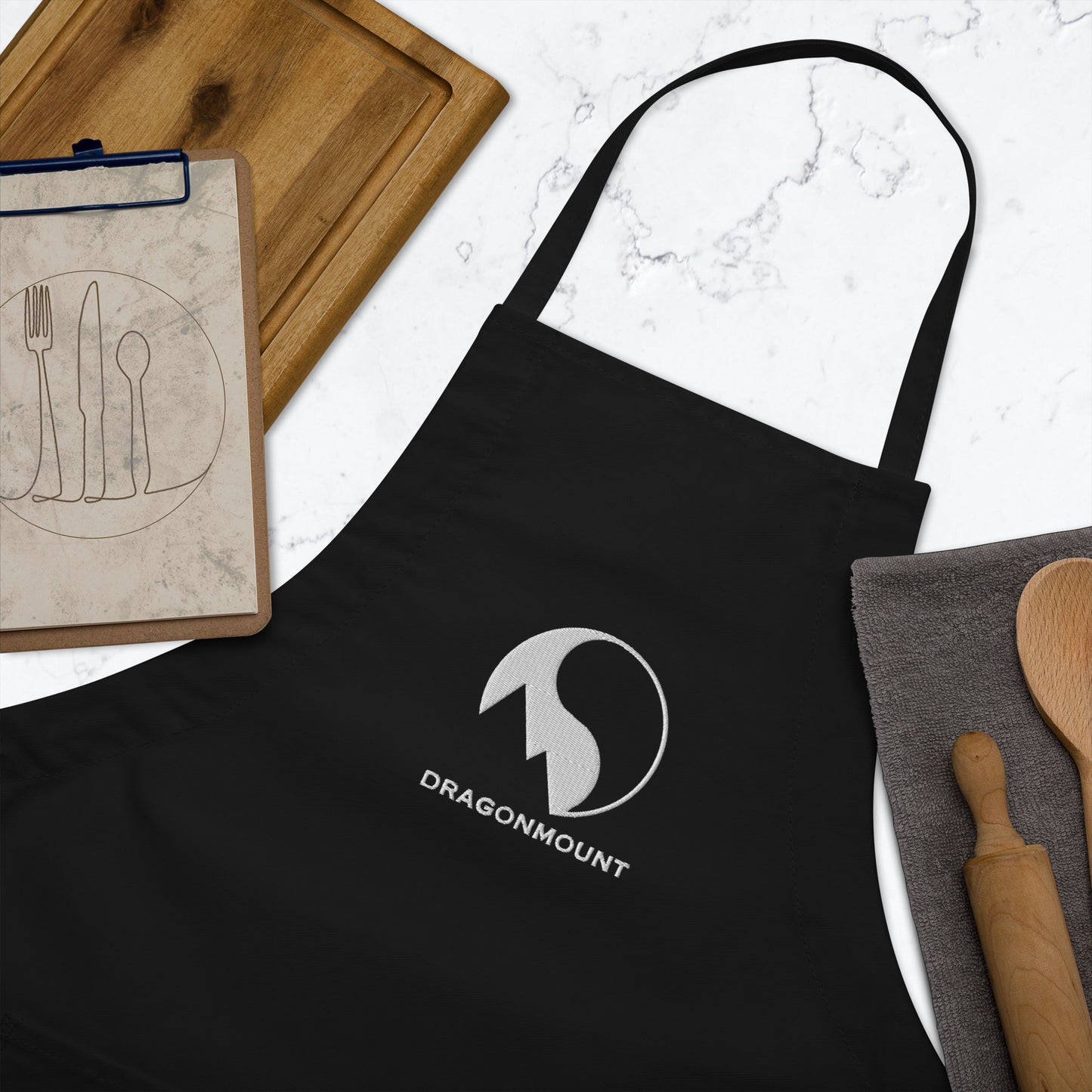 Dragonmount Embroidered Apron