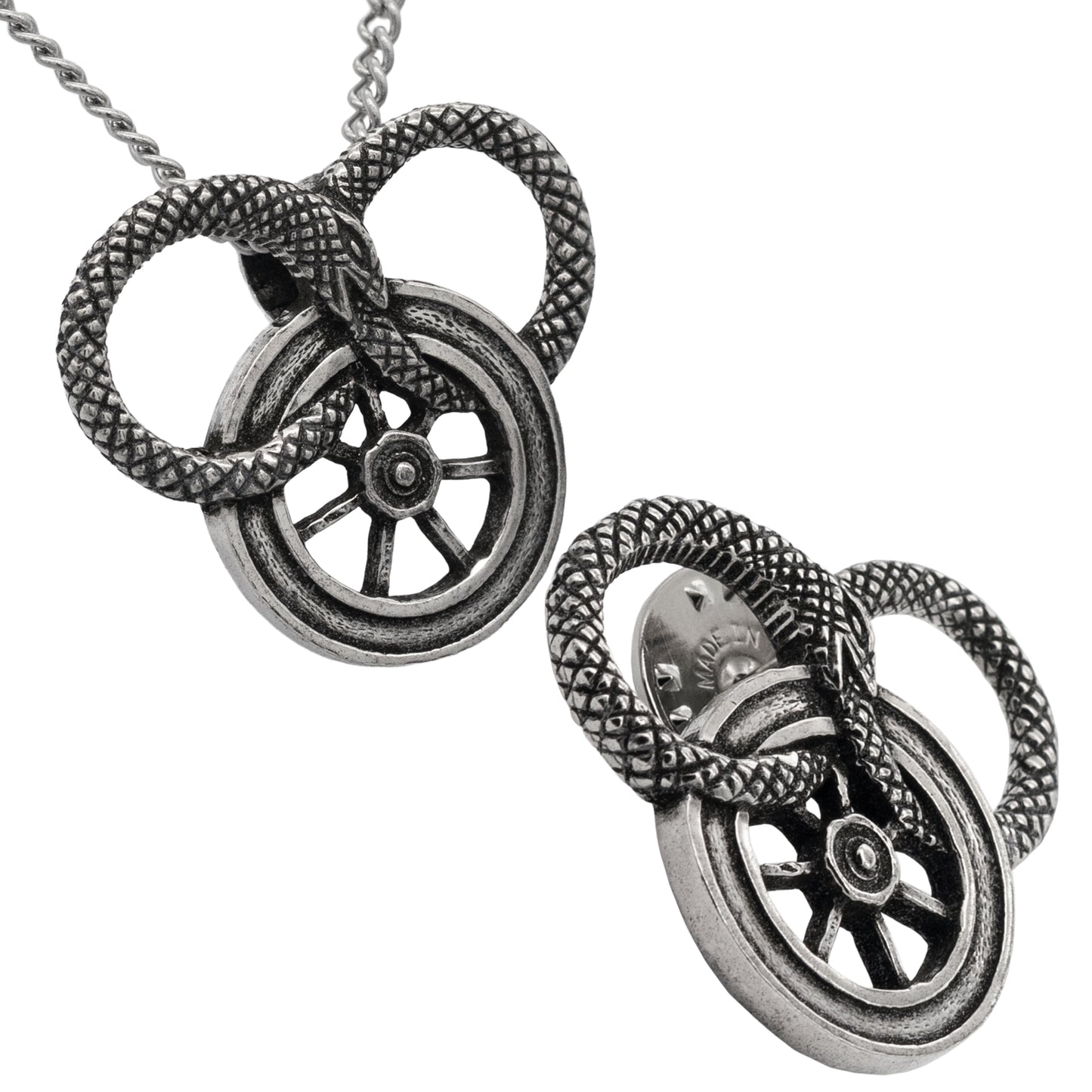 [Official] Snake and Wheel Lapel Necklace