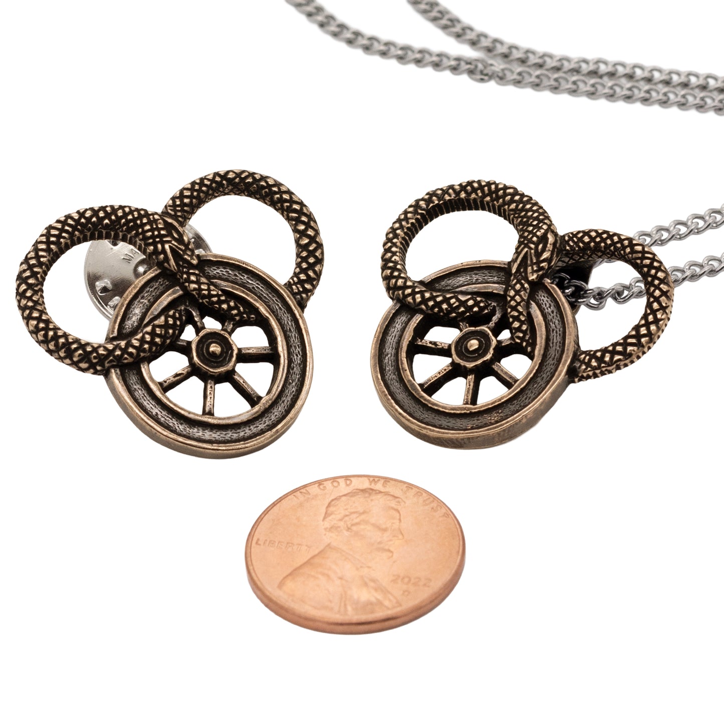 [Official] Snake and Wheel Lapel Necklace